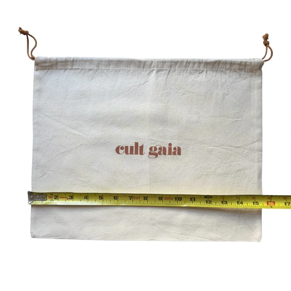 Cult Gaia Cream Drawstring Bag